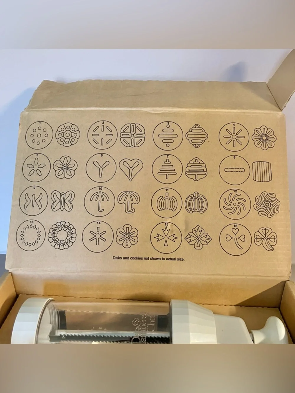 The Pampered Chef Cookie Press #1525 Complete in Original Box Unsued, Retired‎